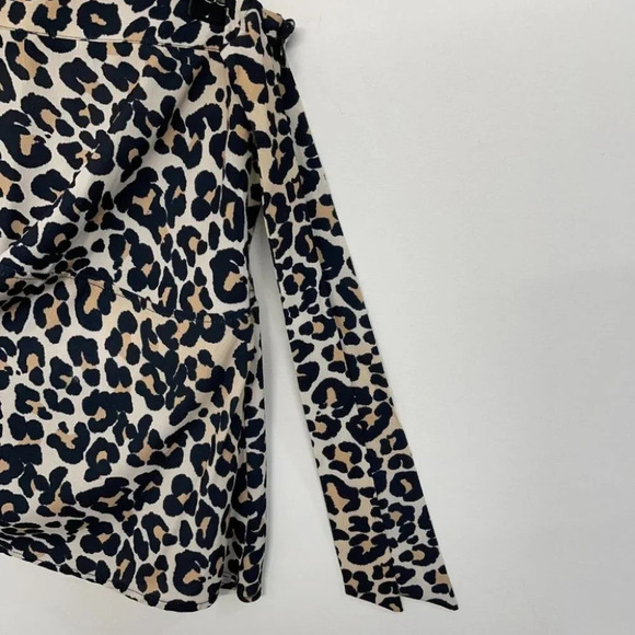 Topshop Leopard Animal Ruffle Hem Mini Skirt 8 - Picture 7 of 13